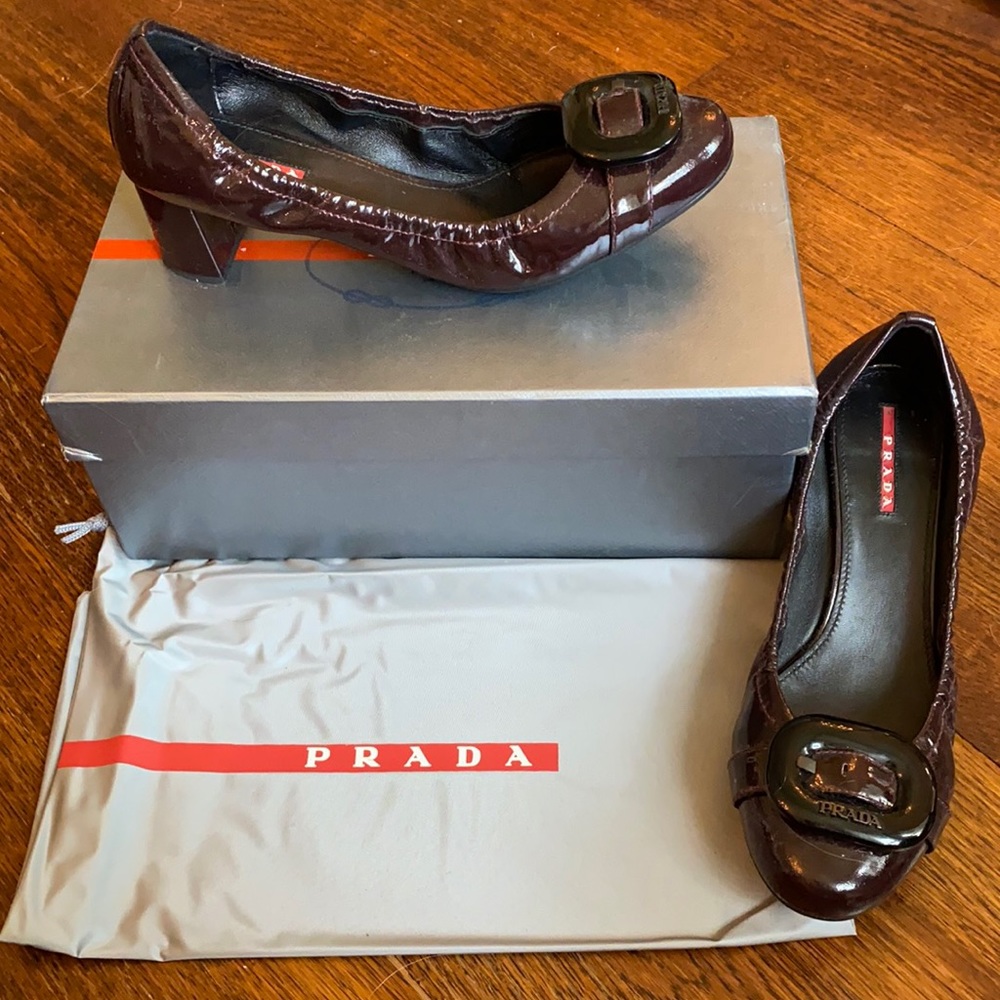 Prada buckled mini heels
